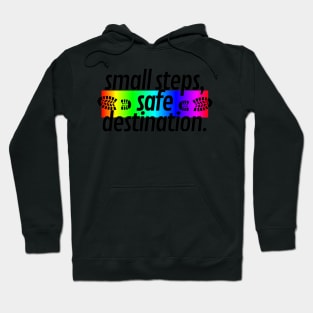 small steps, safe destination. Hoodie